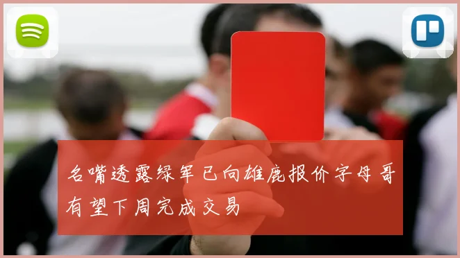 名嘴透露绿军已向雄鹿报价字母哥有望下周完成交易